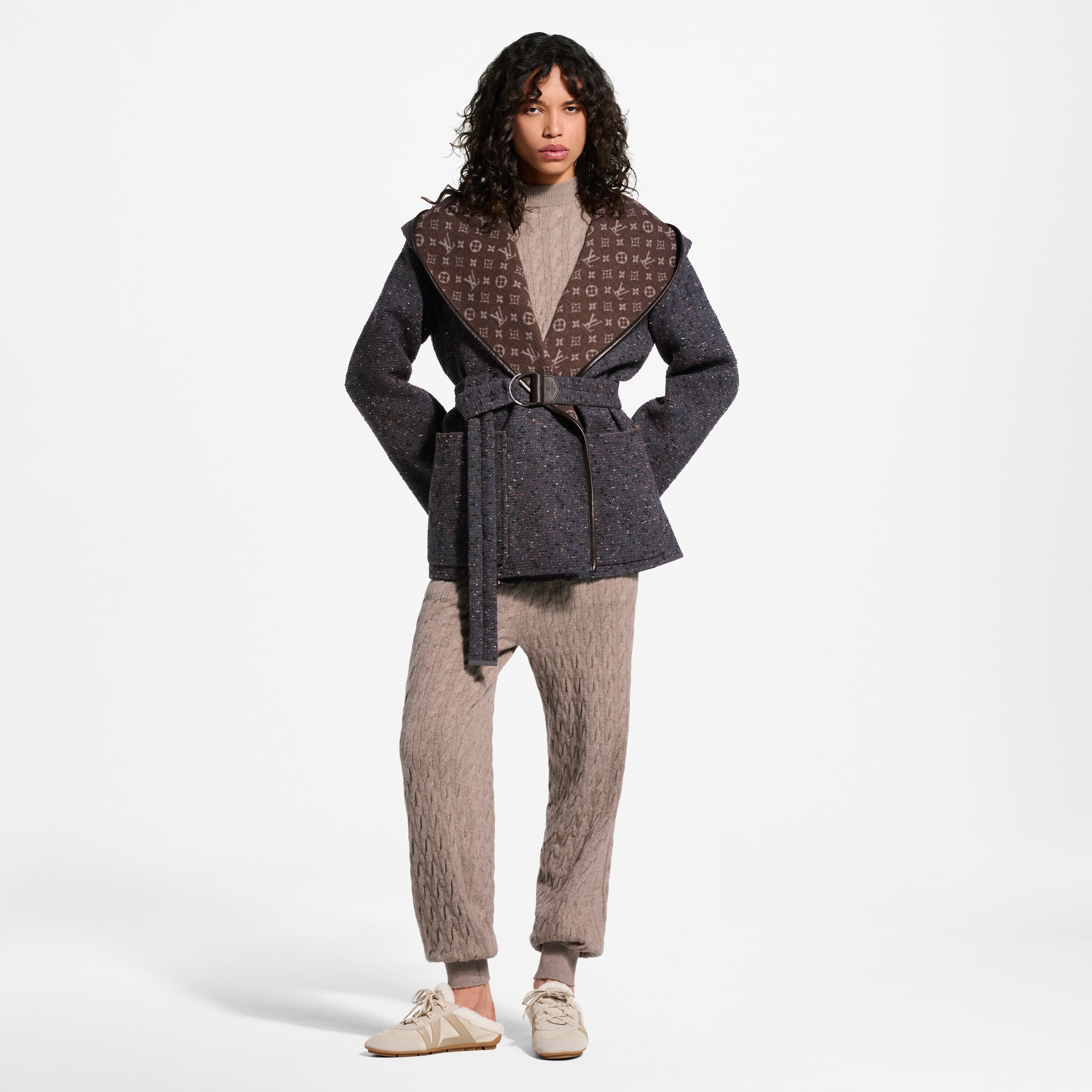 Reversible Short Hooded Wrap Coat - Ready-to-Wear 1AKVVE | LOUIS
